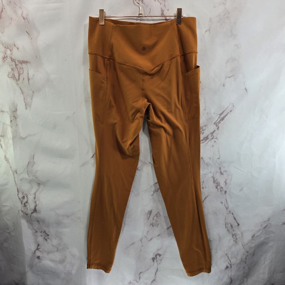 Athleta Leggings Womens Large X 29 Orange Salutation Stash Tight Full Length - Picture 5 of 14